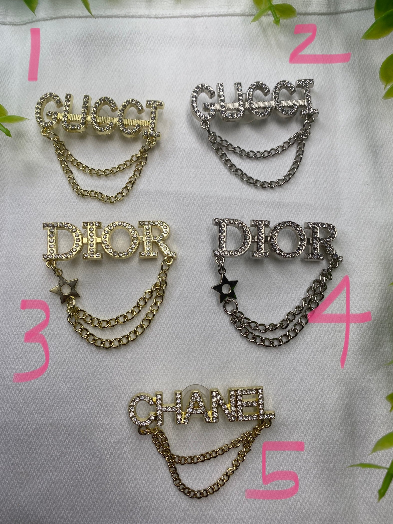 croc charms chanel bling